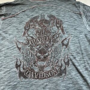Harley Davidson T‎ Shirt Mens XXL HDMC Skull Eagle Graphic Moto Flame Grunge